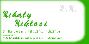 mihaly miklosi business card